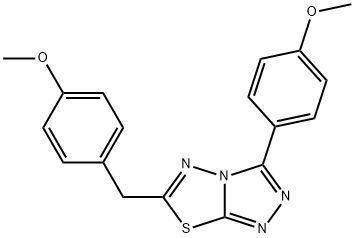 6-(4-methoxybenzyl)-3-(4-methoxyphenyl)[1,2,4]triazolo[3,4-b][1,3,4]thiadiazole 结构式