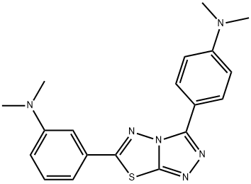 N-(3-{3-[4-(dimethylamino)phenyl][1,2,4]triazolo[3,4-b][1,3,4]thiadiazol-6-yl}phenyl)-N,N-dimethylamine 结构式