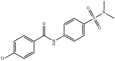 4-chloro-N-{4-[(dimethylamino)sulfonyl]phenyl}benzamide 结构式