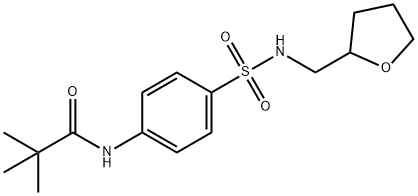 2,2-dimethyl-N-(4-{[(tetrahydro-2-furanylmethyl)amino]sulfonyl}phenyl)propanamide 结构式