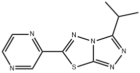 3-isopropyl-6-(2-pyrazinyl)[1,2,4]triazolo[3,4-b][1,3,4]thiadiazole 结构式