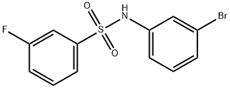 N-(3-bromophenyl)-3-fluorobenzenesulfonamide 结构式