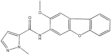 N-(2-methoxydibenzo[b,d]furan-3-yl)-1-methyl-1H-pyrazole-5-carboxamide 结构式