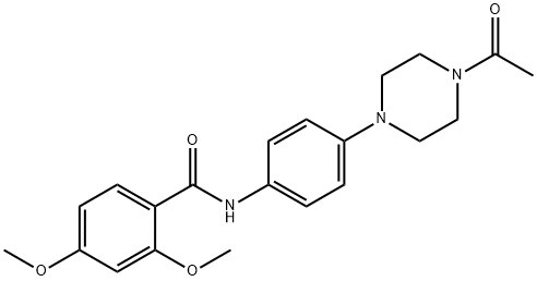 N-[4-(4-acetyl-1-piperazinyl)phenyl]-2,4-dimethoxybenzamide 结构式