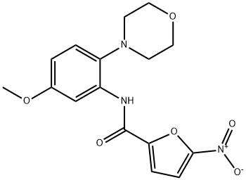 5-nitro-N-[5-methoxy-2-(4-morpholinyl)phenyl]-2-furamide 结构式