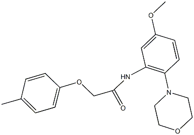 N-[5-methoxy-2-(4-morpholinyl)phenyl]-2-(4-methylphenoxy)acetamide 结构式