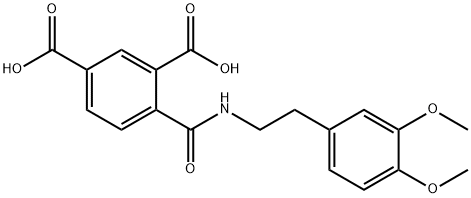 4-({[2-(3,4-dimethoxyphenyl)ethyl]amino}carbonyl)isophthalic acid 结构式