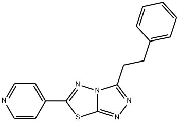 3-(2-phenylethyl)-6-(4-pyridinyl)[1,2,4]triazolo[3,4-b][1,3,4]thiadiazole 结构式