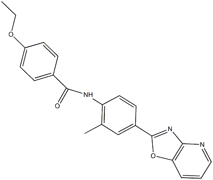 4-ethoxy-N-(2-methyl-4-[1,3]oxazolo[4,5-b]pyridin-2-ylphenyl)benzamide 结构式
