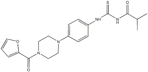 N-{4-[4-(2-furoyl)-1-piperazinyl]phenyl}-N'-isobutyrylthiourea 结构式