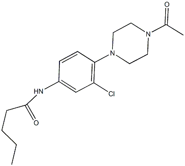 N-[4-(4-acetyl-1-piperazinyl)-3-chlorophenyl]pentanamide 结构式