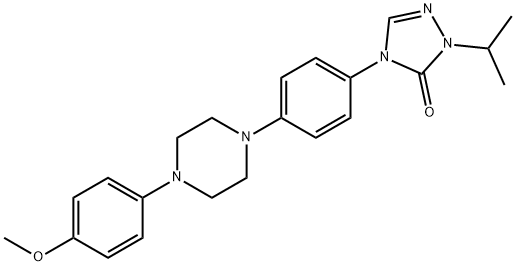 2-(仲丁基)-4-(4-(4-(4-羟基苯基)哌嗪-1-基)苯基)-2,4-二氢-3H-1,2,4-三唑-3-酮 结构式