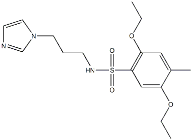 2,5-diethoxy-N-[3-(1H-imidazol-1-yl)propyl]-4-methylbenzenesulfonamide 结构式