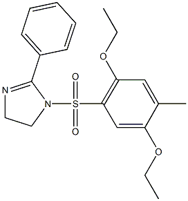 1-[(2,5-diethoxy-4-methylphenyl)sulfonyl]-2-phenyl-4,5-dihydro-1H-imidazole 结构式