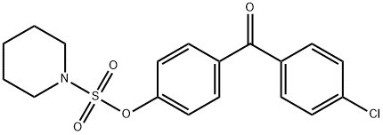 4-(4-chlorobenzoyl)phenyl 1-piperidinesulfonate 结构式