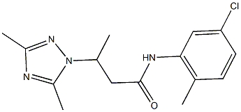 N-(5-chloro-2-methylphenyl)-3-(3,5-dimethyl-1H-1,2,4-triazol-1-yl)butanamide 结构式