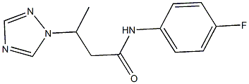 N-(4-fluorophenyl)-3-(1H-1,2,4-triazol-1-yl)butanamide 结构式