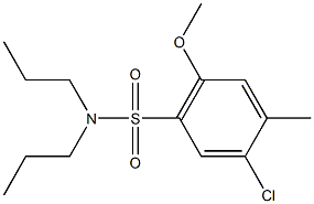 5-chloro-2-methoxy-4-methyl-N,N-dipropylbenzenesulfonamide 结构式