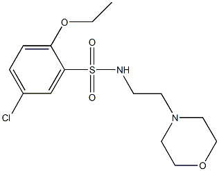 5-chloro-2-ethoxy-N-[2-(4-morpholinyl)ethyl]benzenesulfonamide 结构式