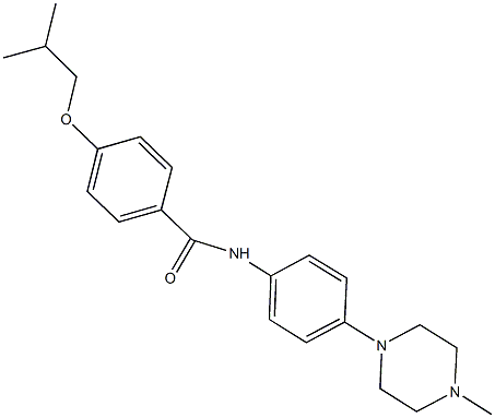 4-isobutoxy-N-[4-(4-methyl-1-piperazinyl)phenyl]benzamide 结构式