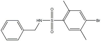 N-benzyl-4-bromo-2,5-dimethylbenzenesulfonamide 结构式