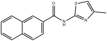 N-(4-methyl-1,3-thiazol-2-yl)-2-naphthamide 结构式