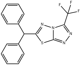 6-benzhydryl-3-(trifluoromethyl)[1,2,4]triazolo[3,4-b][1,3,4]thiadiazole 结构式