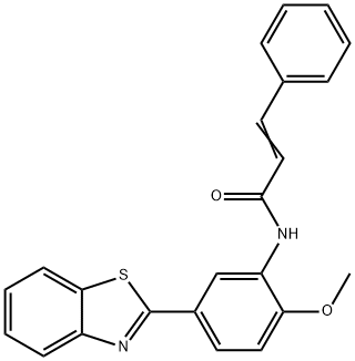 N-[5-(1,3-benzothiazol-2-yl)-2-methoxyphenyl]-3-phenylacrylamide 结构式