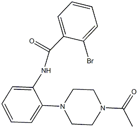 N-[2-(4-acetyl-1-piperazinyl)phenyl]-2-bromobenzamide 结构式