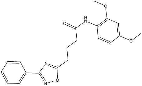 N-(2,4-dimethoxyphenyl)-4-(3-phenyl-1,2,4-oxadiazol-5-yl)butanamide 结构式