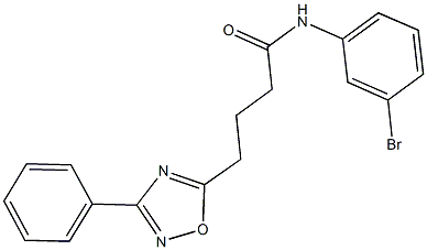 N-(3-bromophenyl)-4-(3-phenyl-1,2,4-oxadiazol-5-yl)butanamide 结构式