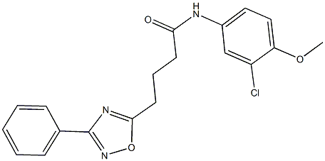 N-(3-chloro-4-methoxyphenyl)-4-(3-phenyl-1,2,4-oxadiazol-5-yl)butanamide 结构式