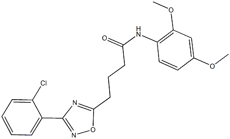 4-[3-(2-chlorophenyl)-1,2,4-oxadiazol-5-yl]-N-(2,4-dimethoxyphenyl)butanamide 结构式