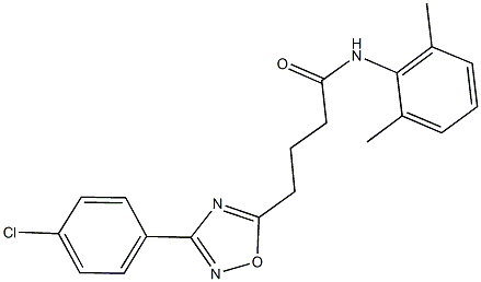 4-[3-(4-chlorophenyl)-1,2,4-oxadiazol-5-yl]-N-(2,6-dimethylphenyl)butanamide 结构式