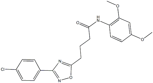 4-[3-(4-chlorophenyl)-1,2,4-oxadiazol-5-yl]-N-(2,4-dimethoxyphenyl)butanamide 结构式