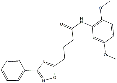 N-(2,5-dimethoxyphenyl)-4-(3-phenyl-1,2,4-oxadiazol-5-yl)butanamide 结构式