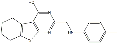 2-(4-toluidinomethyl)-5,6,7,8-tetrahydro[1]benzothieno[2,3-d]pyrimidin-4-ol 结构式