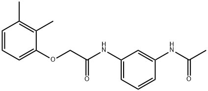 N-[3-(acetylamino)phenyl]-2-(2,3-dimethylphenoxy)acetamide 结构式