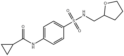 N-(4-{[(tetrahydro-2-furanylmethyl)amino]sulfonyl}phenyl)cyclopropanecarboxamide 结构式