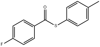 S-(4-methylphenyl) 4-fluorobenzenecarbothioate 结构式