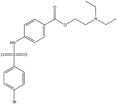 2-(diethylamino)ethyl 4-{[(4-bromophenyl)sulfonyl]amino}benzoate 结构式