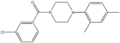 1-(3-chlorobenzoyl)-4-(2,4-dimethylphenyl)piperazine 结构式