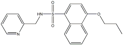 4-propoxy-N-(2-pyridinylmethyl)-1-naphthalenesulfonamide 结构式