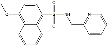 4-methoxy-N-(2-pyridinylmethyl)-1-naphthalenesulfonamide 结构式