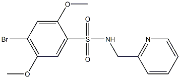 4-bromo-2,5-dimethoxy-N-(2-pyridinylmethyl)benzenesulfonamide 结构式