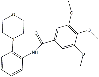 3,4,5-trimethoxy-N-[2-(4-morpholinyl)phenyl]benzamide 结构式