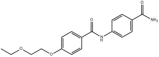 N-[4-(aminocarbonyl)phenyl]-4-(2-ethoxyethoxy)benzamide 结构式