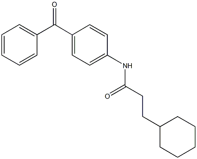 N-(4-benzoylphenyl)-3-cyclohexylpropanamide 结构式