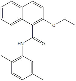 N-(2,5-dimethylphenyl)-2-ethoxy-1-naphthamide 结构式