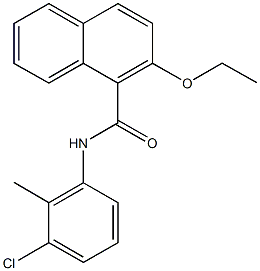 N-(3-chloro-2-methylphenyl)-2-ethoxy-1-naphthamide 结构式